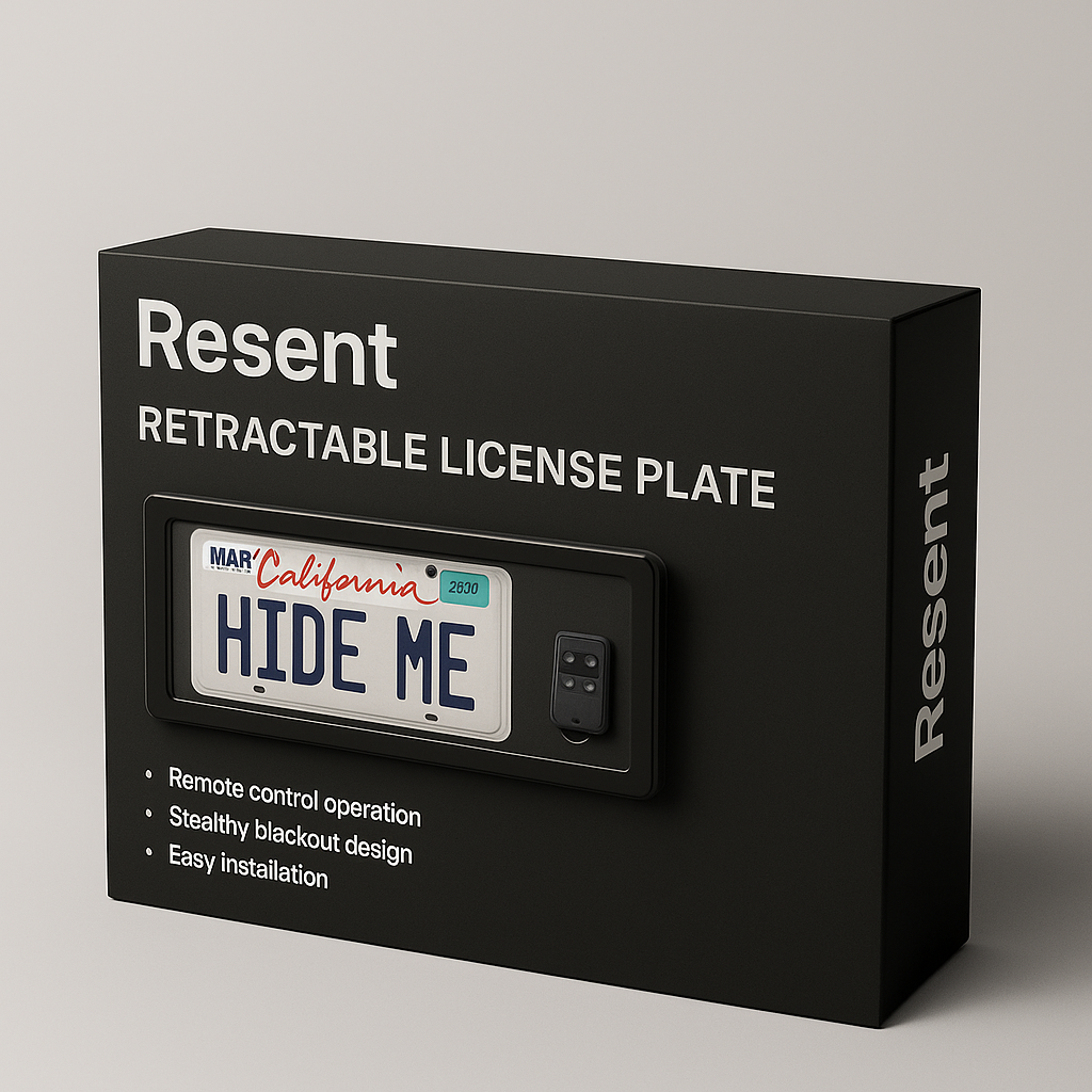 Remote License Plate Curtain