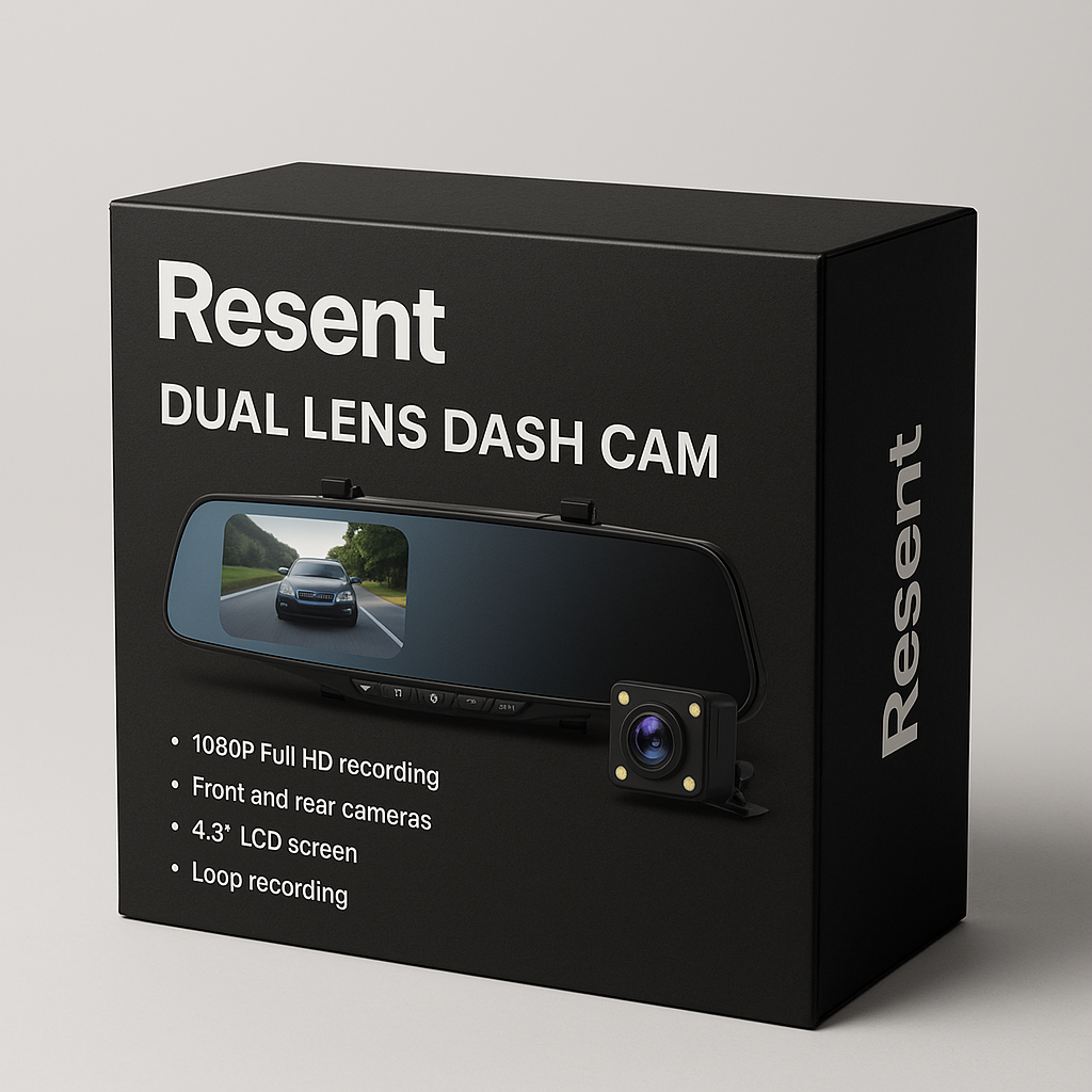 Rearview Mirror Dash Cam – Dual Lens