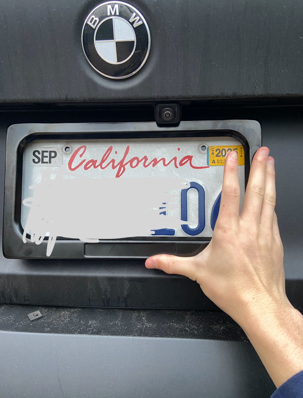 Remote License Plate Curtain