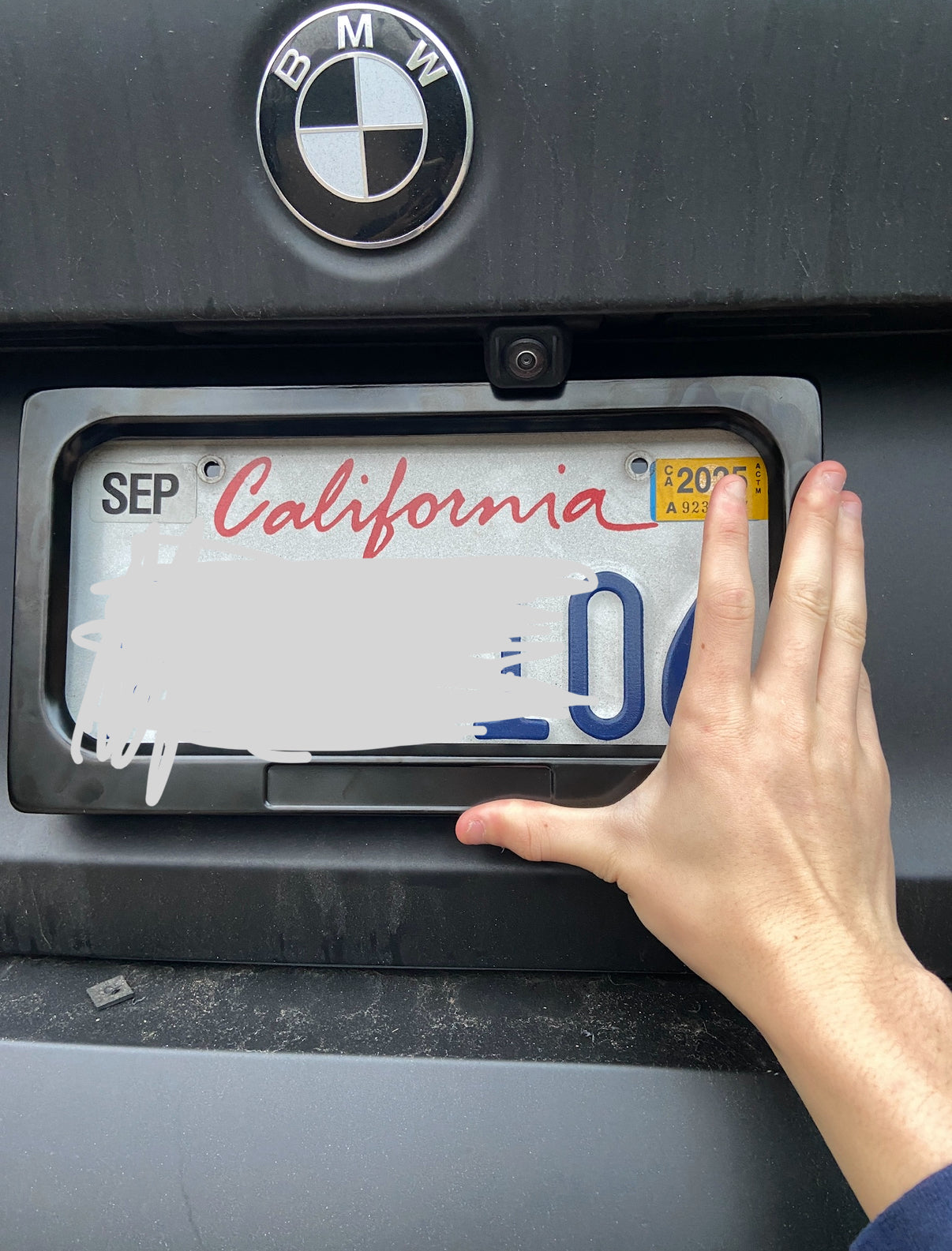 Remote License Plate Curtain